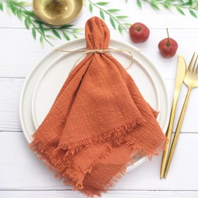 Resim 12 adet Yüksek Kaliteli Düğün Peçeteleri Tül ile Şık Yemek Kare Masa Dekorasyonu Doğum Günü Yeniden Kullanılabilir Çay Havluları Günlük Kullanım 32*32cm/12.6*12.6 inç Gaze Ev Dekoru Yıkanabilir Banket Restoran Parti için 
