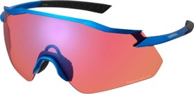 Resim Shimano EQUINOX Bisiklet Gözlüğü Şeker Mavi Çerçeve Ridescape OR Lens 