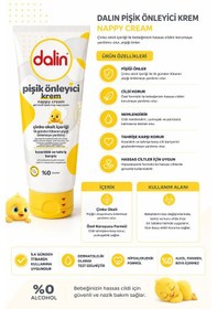 Resim Dalin Pişik Önleyici Krem 100 Ml Çinko Oksit İçerikli, Hassas Ciltler İçin Koruyucu Bebek Pişik Kremi 