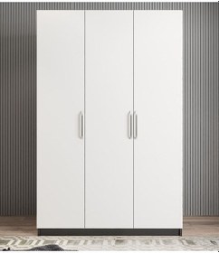 Resim Moma 3 Kapaklı Gizli Çekmeceli Gardırop Dolap FB - Ücretsiz Kurul 