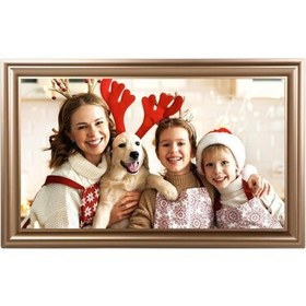 Resim Canupdog Wifi Dijital Resim Çerçevesi 16 Inc 1920X1080 IPS Dokunmatik Gold 