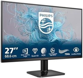 Resim Philips 27E2N1500L 27" 75Hz 4Ms HDMI+DP HDR WQHD Adaptive-Sync IPS Vesa Monitör 