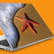 Resim Sahilde Deniz Yıldızı Notebook Sticker, Laptop sticker,, Hp Sticker, Asus Sticker, 15.6 inç Sticker 