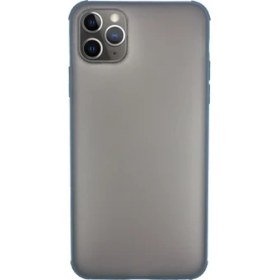 Resim Case 4U Apple iPhone 11 Pro Kılıf Mat Yüzey Renkli 4 Köşe Kenar Silikon Odyo Arka Kapak Lacivert 