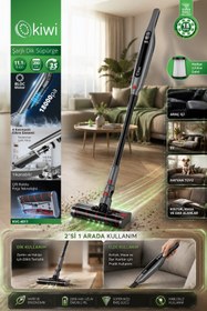 Resim Kiwi KVC-4011 BLDC Şarjlı Dik Süpürge | 18 kPa Emiş Gücü & Dijital Göstergeli & Hepa Filtre 