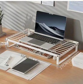 Resim Willowhaven Beyaz 1 Adet Çok Amaçlı Demir Dizüstü Bilgisayar Standı, Ayarlanabilir Masüstü Organizer 