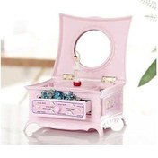 Resim Pazly Pembe Müzik Müzik Kutusu, Kutusu Geeroyoo Dönen Dekoratif Dansçılı Çekmeceli Bale Aynalı Sq 