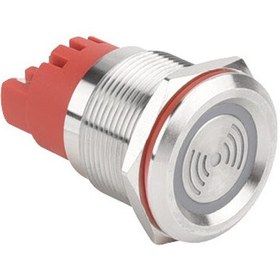 Resim WD22F-P0-S12VR DX 22mm Intermittent Sound and Illumination Metal Buzzer - 12V 