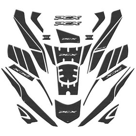 Resim Honda Pcx 125 Dx 2025 36 Parça Tank Pad Seti Karbon 