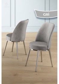 Resim Canisa Lena Serisi 90x160 Lak Panel Beyaz Mermer Desen Krom Kaplama Ayaklı Masa Takımı Ve 6 Gri Sandalye Gri Sandalye Krom Ayak Beyaz Mermer Desen Masa 