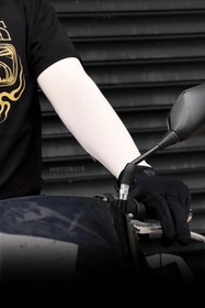 Resim pinlock Motosiklet Kol Çorabı Bandajı Beyaz 