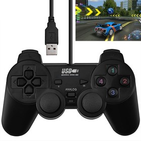 Resim Zsunsky Shop Çift Şok Pc Usb Tek Gamepad (Siyah) (Yurt Dışından) 