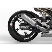 Resim Performance Stickers M Performance Motorsiklet Lastik Stikeri Mondial Falcon Uyumlu Lastik Sticker 8 adet Lastik Yazısı 