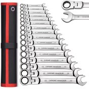 Resim Ratchet anahtarı, hareketli başlıklı anahtar, metrik 13mm, Cr-V çelik ratchet anahtar balonlu poşet ile birlikte, motosiklet/otomobil/makine vb. için uygun, parlak ve şık görünüm, ekonomik fiyatıyla en iyi seçim 