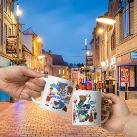 Resim İskoçya Kupa Bardak 2 Adet Seyahat Hatıra Scotland Mug 