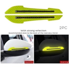 Resim Yeşil 2 Adet/takım Araba Yansıtıcı Uyarı Çıkartmaları Dikiz Aynası Yansıtıcı Araba Güvenlik İşaretleyiciler Fosforlu Bant 56805695 