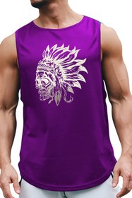 Resim BLUU Indians Kolsuz Sporcu T-shirt Tank Top Spor Atlet 