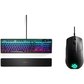 Resim Steelseries Apex 5 RGB Oyuncu Q Klavye + Rival 3 Kablolu RGB Oyuncu Mouse 