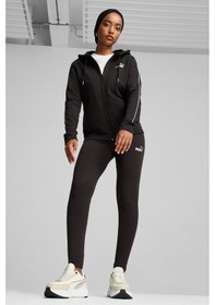 Resim Puma Metallic Tracksuit Siyah Kadın Eşofman Takımı - 683046 01 Siyah 