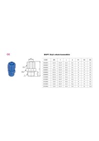 Resim Cdc Ck08R02 8Mm. Hortum Girişli Sıkma Somunlu Konnektör 