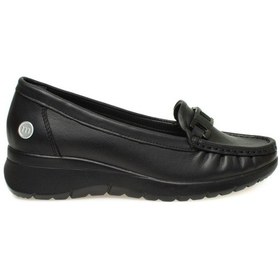 Resim Mammamia D24ya-685 Kadın Deri Loafer Ayakkabı D24YA-685-R7307 Siyah 