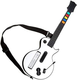 Resim Gitar Hero ve Rock Band Oyunları için Gitar Askılı Wii Gitar Kontrol Cihazı, Beyaz 