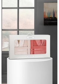 Resim Özdilek Dori Aile Bornoz Seti 6 Parça Kiremit-bej Çok Renkli 