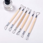 Resim 6 Parça DIY Seramik Kil Heykel Oyma Aracı Seti Ahşap Saplı - Kil Kreasyonlarınızı Süslemek ve Detaylandırmak İçin Mükemmel 