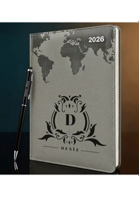Resim Bk Gift Kişiye Özel İsimli Termo Sert Kapak 2026 Gri Ajanda & Kalem -8, Öğretmenler Günü Hediyesi, Yeni İş Hediyesi 35310 Bk Gift Renkli 