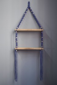 Resim Artus Mobilya ve Dekorasyon Dekoratif Ahşap Makrome Duvar Rafı 