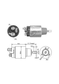 Resim Zm 12v Marş Otomatiği Bosch Tipi 41 Mm/42 Mm körüklü fişli N11.18804 