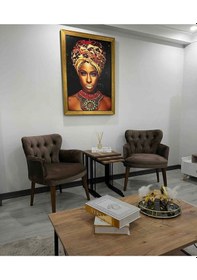 Resim Azra Mobilya Çay Seti Koltuk Berjer Set - Cafe - Balkon - Bahçe - Ofis Mobilyası Kahverengi 