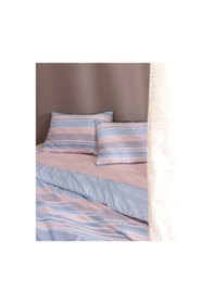 Resim Madame Coco Favor King Size %100 Pamuk Ranforce Baskılı Nevresim Takımı - Mavi MAVI 