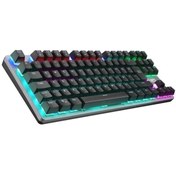 Resim Genel Markalar Algk8404gr Siyah/gümüş Red Swıtch Rainbow 87 Tuşlu Süper Kompakt Mekanik Gaming Oyuncu 