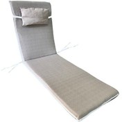 Resim Taşınabilir Fermuarlı Şezlong Minderi Yastıklı Plaj Kamp Çadır Yatağı 50x180x5 Cm Diğer 