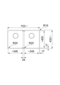 Resim Franke Mrg 120-35-35 Stone Grey Tezgahaltı Granit Eviye 