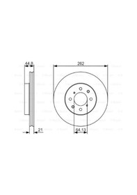 Resim Honda Civic Eu 1.6 2001-2005 Bosch Ön Disk 2 Adet 