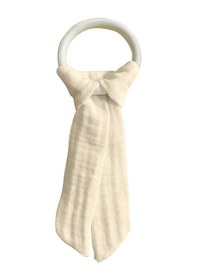 Resim Pamuk Muslin Bebek Diş Kaşıyıcı Yıkanabilir Ahşap Bej 