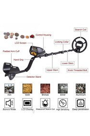 Resim BMK ELECTRO ANKARA Altın Metal Dedektörü MD 3028 Ayrım Özellikli Su Geçirmez Bobin Profesyonel Dedektör 
