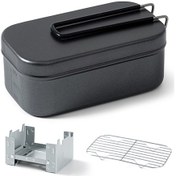 Resim Youtek Japon Usulü Alaşımlı Alüminyum Yapışmaz Kaplama 800ml 3 Parça Yemek Kutusu Seti Çok Renkli 