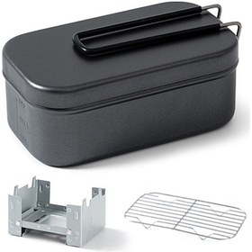 Resim Youtek Japon Usulü Alaşımlı Alüminyum Yapışmaz Kaplama 800ml 3 Parça Yemek Kutusu Seti Çok Renkli 