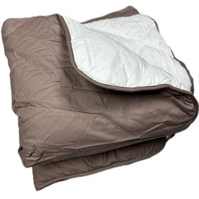 Resim Clasy Ranforce Yorgan Tek Kişilik İki Renkli Kahve - Beyaz Çok Renkli 