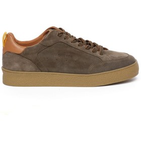 Resim Greyder 18520 Haki Hakiki Deri Erkek Sneaker Ayakkabı 