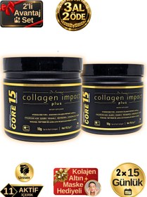Resim Dr.Sammy's Collagen Impact Plus Core 15 - 2'li Avantaj Set Tip 1-3 Hidrolize Toz Kolajen Peptit (1 Aylık Kür) 