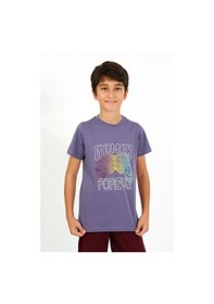 Resim Akbeniz Erkek Çocuk Kısa Kol Penye Pijama Takım 20758 Mor 