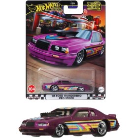 Resim Hot Wheels Boulevard Premium Araçlar GJT68 - HRT72 86 Ford Thunderbird Pro Stock Metal Gövde ile Renkli Tasarım 