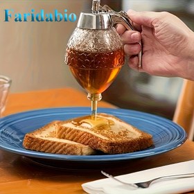 Resim Faridabio Gıda Sınıfı Bal Dağıtıcısı - 1 adet Jam & Şerbet Sıkma Şişesi Depolama Rafı ile, Dayanıklı Sos ve Baharat Dağıtıcısı, Sadece Elde Yıkanabilir, Ev veya Restoran Kullanımı için Mükemmel Hediye Fikri, Baharat Dağıtıcısı | Zarif Şişe Tasarımı | Dayanıklı Plastik, Bal Dağıtıcısı 
