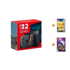 Resim Nintendo Switch 2 Oyun Konsolu + Nintendo Switch Pokemon Lets Go Pikachu Oyun + Nintendo Switch Pokemon Violet Oyun 
