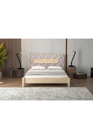 Resim YAPSA HOME MOBİLYA Yap-sa Home Ahşap Detaylı Seramik Başlık Karyola-ahşap Karyola 