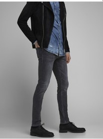 Resim Jack & Jones Erkek Glenn 817 Slim Fit Jean - 12159030 Black Denim 